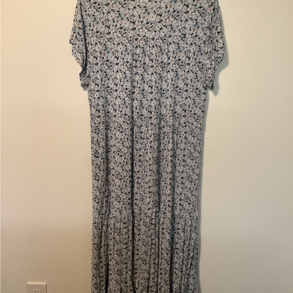 Sonoma Light Blue Floral Maxi Dress with Tassel Tie - Picture 7 of 8